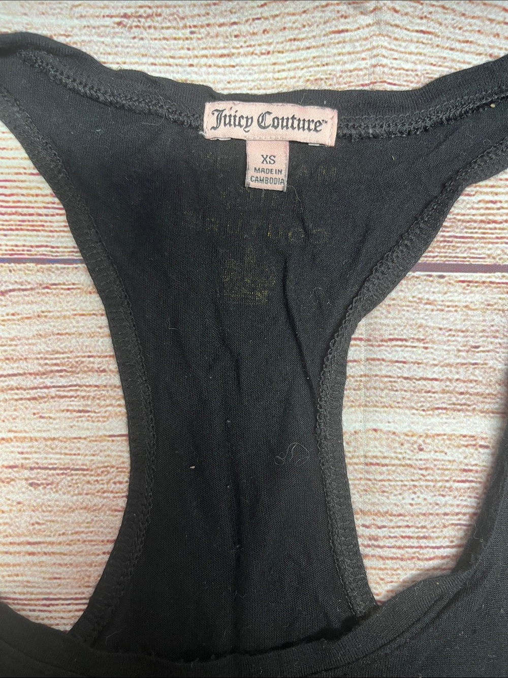 Juicy Couture Black Tank with Gold 'Feeling Beachy' Graphic - Picture 2 of 2